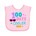 thumbnail image 1 of Inktastic 100 Days Cooler in Pink Girls Baby Bib, 1 of 4