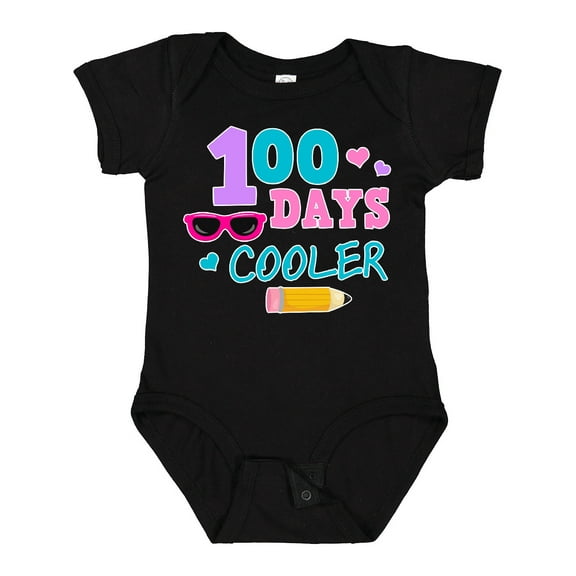 Inktastic 100 Days Cooler in Pink Girls Baby Bodysuit