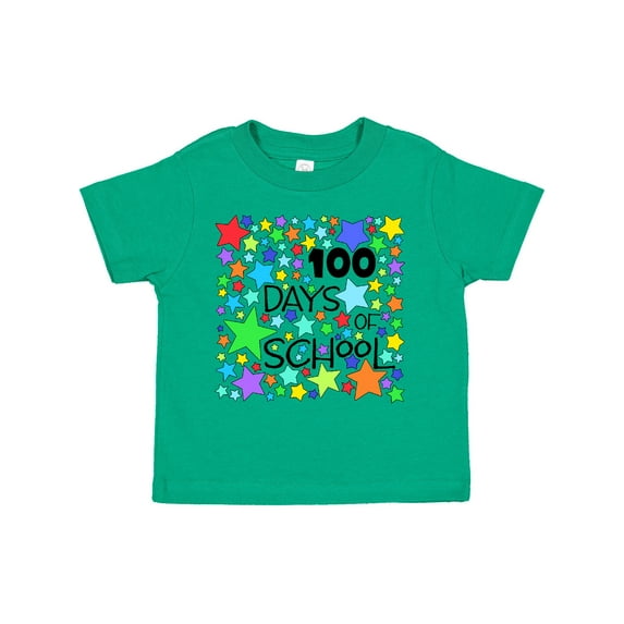 Inktastic 100 Days of School Colorful Stars Boys or Girls Toddler T-Shirt