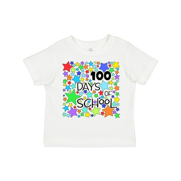 Inktastic 100 Days of School Colorful Stars Boys or Girls Toddler T-Shirt