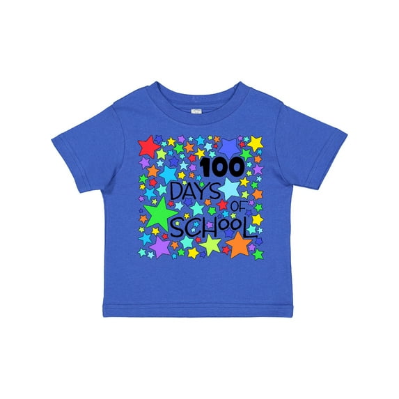 Inktastic 100 Days of School Colorful Stars Boys or Girls Toddler T-Shirt