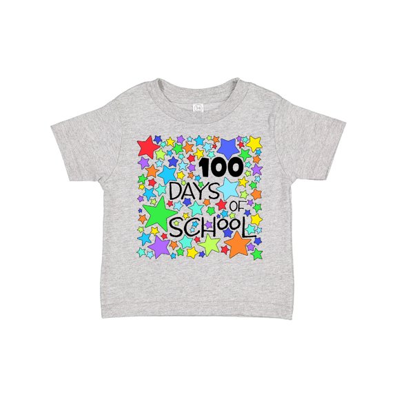 Inktastic 100 Days of School Colorful Stars Boys or Girls Toddler T-Shirt