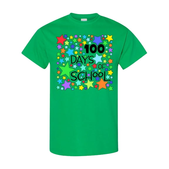 Inktastic 100 Days of School Colorful Stars T-Shirt