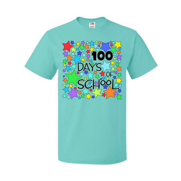 Inktastic 100 Days of School Colorful Stars T-Shirt
