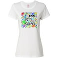 thumbnail image 1 of Inktastic 100 Days of School Colorful Stars Women's T-Shirt, 1 of 5