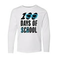 thumbnail image 1 of Inktastic 100 Days of School Cool Sunglasses Design Long Sleeve Youth T-Shirt, 1 of 5