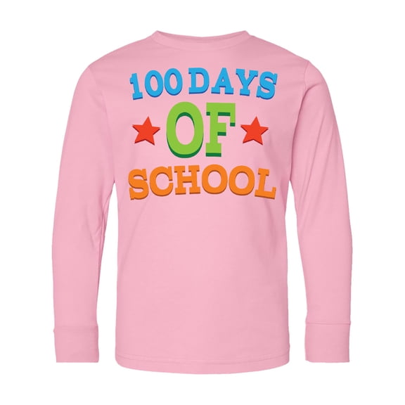 Inktastic 100 Days of School Long Sleeve Youth T-Shirt