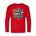 thumbnail image 1 of Inktastic 100 Days of School Long Sleeve Youth T-Shirt, 1 of 5