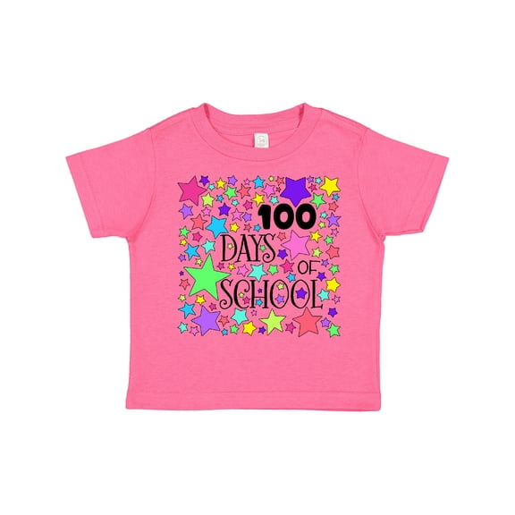 Inktastic 100 Days of School Pastel Stars Boys or Girls Toddler T-Shirt