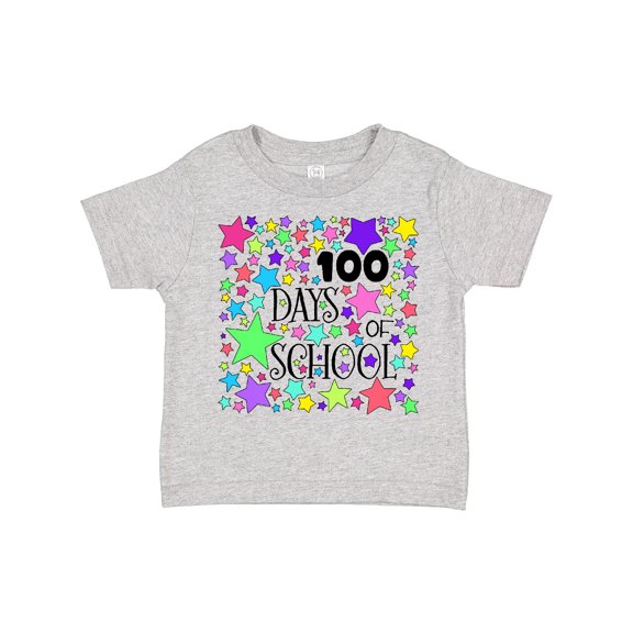 Inktastic 100 Days of School Pastel Stars Boys or Girls Toddler T-Shirt