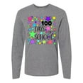 thumbnail image 1 of Inktastic 100 Days of School Pastel Stars Long Sleeve T-Shirt, 1 of 5