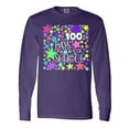 thumbnail image 1 of Inktastic 100 Days of School Pastel Stars Long Sleeve T-Shirt, 1 of 5