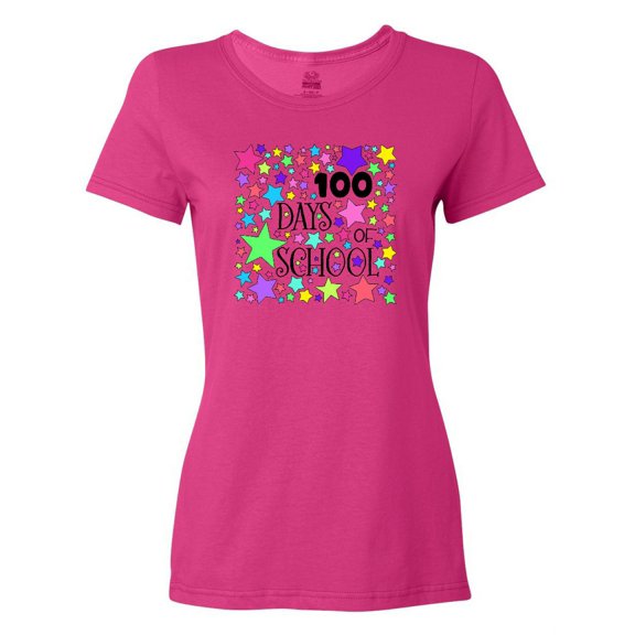 Inktastic 100 Days of School Pastel Stars Women's T-Shirt