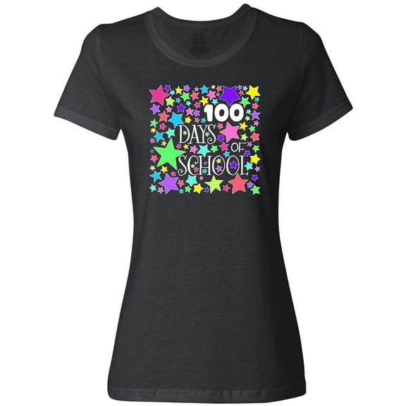 Inktastic 100 Days of School Pastel Stars Women's T-Shirt