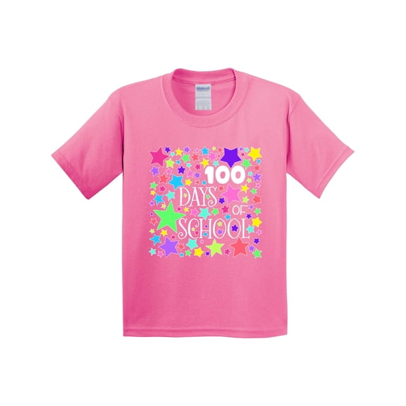 Inktastic 100 Days of School Pastel Stars Youth T-Shirt