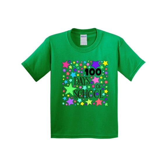 Inktastic 100 Days of School Pastel Stars Youth T-Shirt