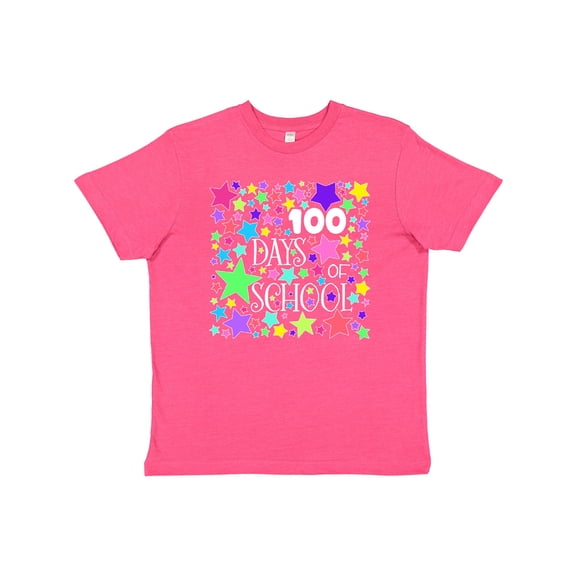 Inktastic 100 Days of School Pastel Stars Youth T-Shirt