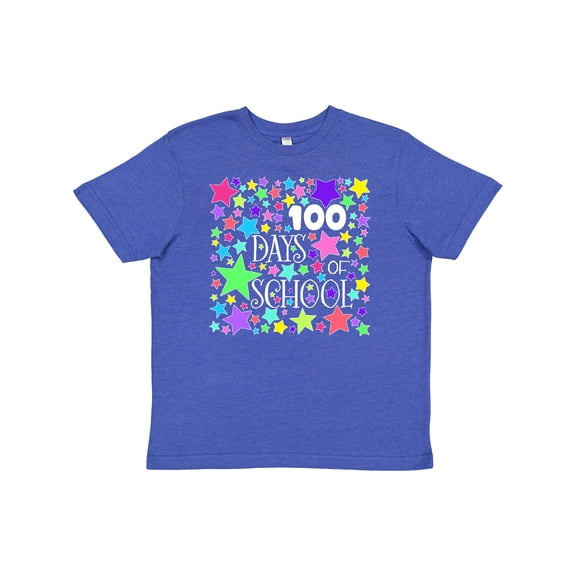 Inktastic 100 Days of School Pastel Stars Youth T-Shirt