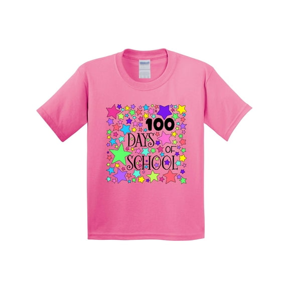 Inktastic 100 Days of School Pastel Stars Youth T-Shirt