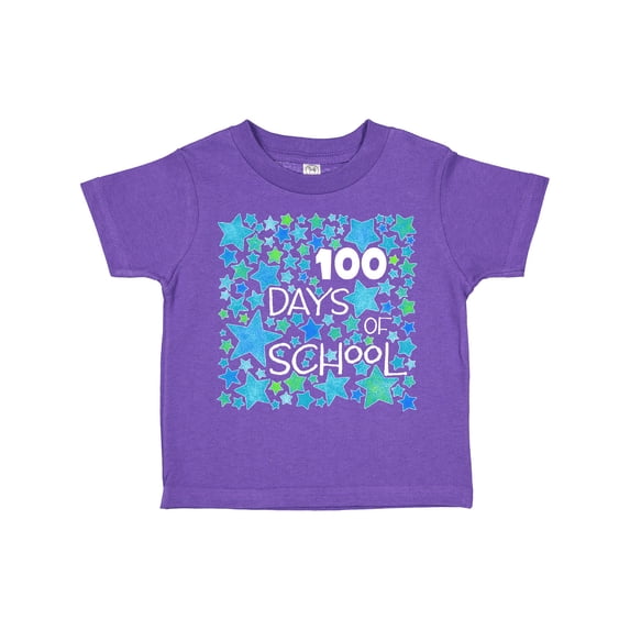 Inktastic 100 Days of School Stars in Blue Boys or Girls Toddler T-Shirt