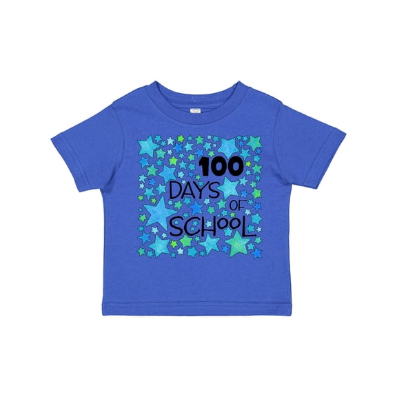 Inktastic 100 Days of School Stars in Blue Boys or Girls Toddler T-Shirt