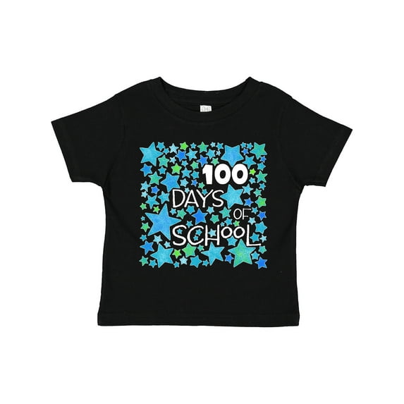 Inktastic 100 Days of School Stars in Blue Boys or Girls Toddler T-Shirt