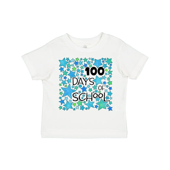 Inktastic 100 Days of School Stars in Blue Boys or Girls Toddler T-Shirt