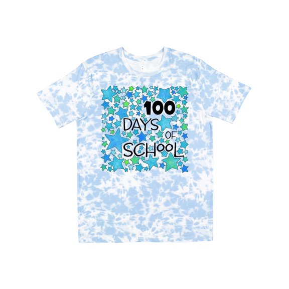 Inktastic 100 Days of School Stars in Blue T-Shirt