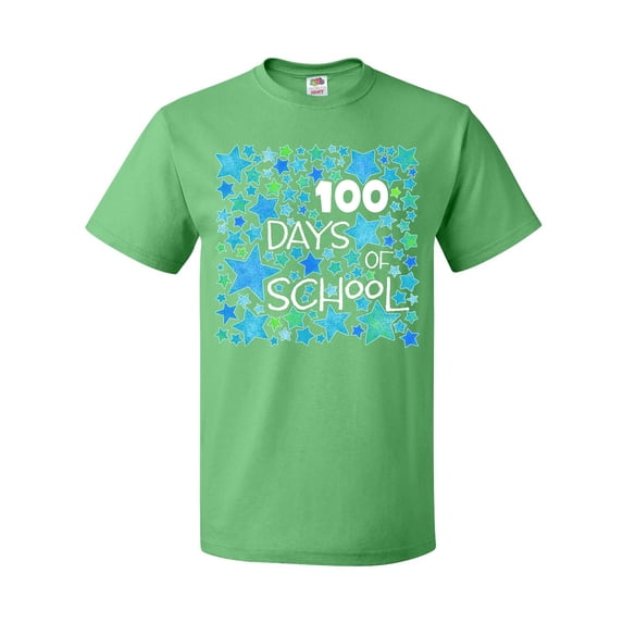 Inktastic 100 Days of School Stars in Blue T-Shirt