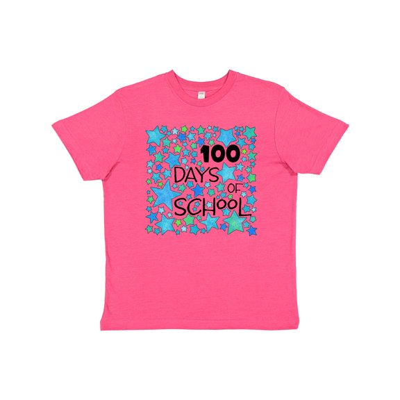 Inktastic 100 Days of School Stars in Blue Youth T-Shirt