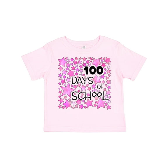 Inktastic 100 Days of School Stars in Pink Boys or Girls Toddler T-Shirt