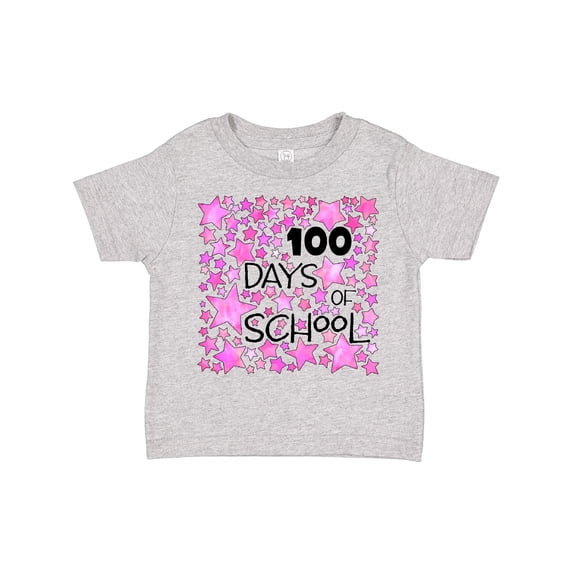 Inktastic 100 Days of School Stars in Pink Boys or Girls Toddler T-Shirt