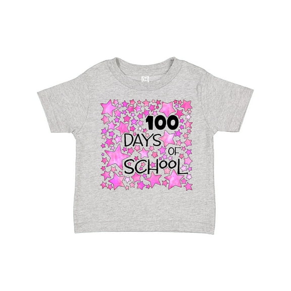 Inktastic 100 Days of School Stars in Pink Boys or Girls Toddler T-Shirt