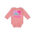 thumbnail image 1 of Inktastic 100 Days of School in Pink and Purple with Crown Girls Long Sleeve Baby Bodysuit, 1 of 5