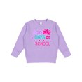 thumbnail image 1 of Inktastic 100 Days of School in Pink and Purple with Crown Toddler Sweatshirt, 1 of 4