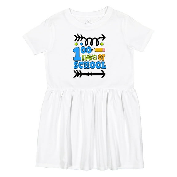 Inktastic 100 Days of School with Arrows Girls Toddler Dress