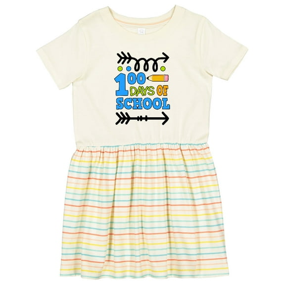 Inktastic 100 Days of School with Arrows Girls Toddler Dress
