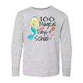 thumbnail image 1 of Inktastic 100 Magical Days of School with Blue Mermaid and Fish Long Sleeve Youth T-Shirt, 1 of 5