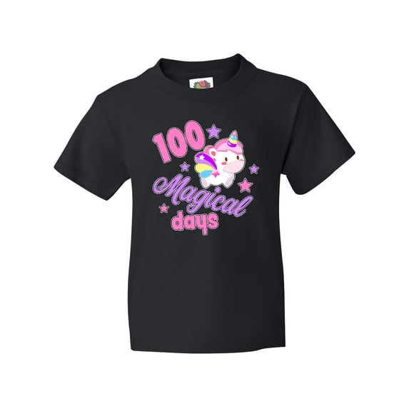 Inktastic 100 Magical Days with Cute Unicorn Youth T-Shirt