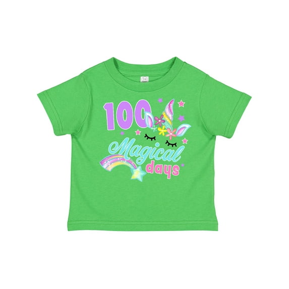 Inktastic 100 Magical Days with Unicorn Girls Toddler T-Shirt