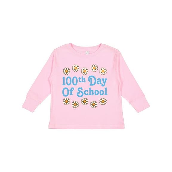 Inktastic 100th Day Of School Party Girls Long Sleeve Toddler T-Shirt
