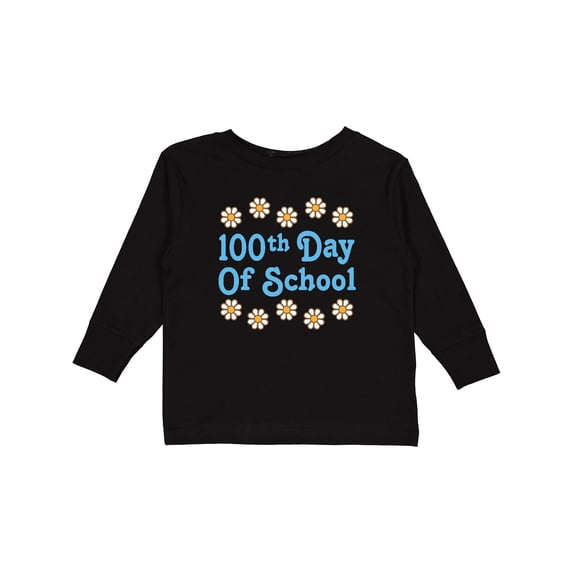 Inktastic 100th Day Of School Party Girls Long Sleeve Toddler T-Shirt