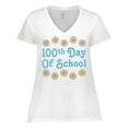 thumbnail image 1 of Inktastic 100th Day of School Party Women's Plus Size V-Neck T-Shirt, 1 of 5