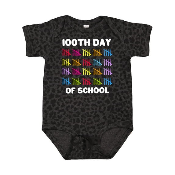 Inktastic 100th Day of School with Tally Marks Boys or Girls Baby Bodysuit