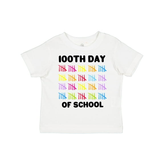Inktastic 100th Day of School with Tally Marks Boys or Girls Toddler T-Shirt