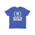 thumbnail image 1 of Inktastic 11 Years of Being Awesome White Birthday Youth T-Shirt, 1 of 5