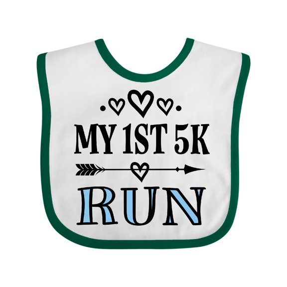 Inktastic 1st 5K Race Running Fitness Girls Baby Bib