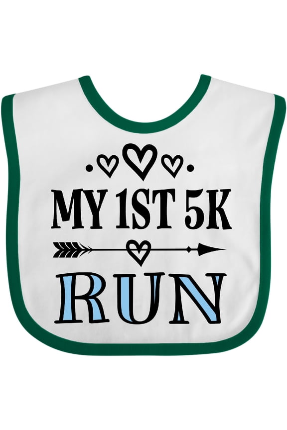 1st 5K Race Running Fitness Girls Baby Bib