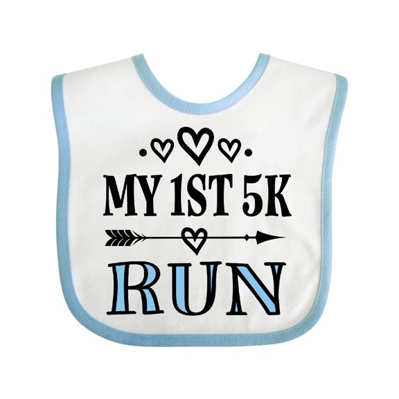 Inktastic 1st 5K Race Running Fitness Girls Baby Bib