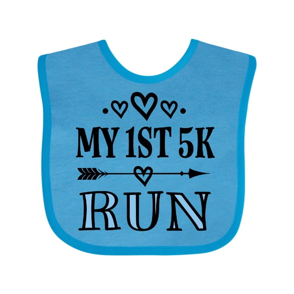 Inktastic 1st 5K Race Running Fitness Girls Baby Bib